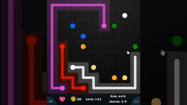 flow game facebook - basic pack level 142 Connect the dots