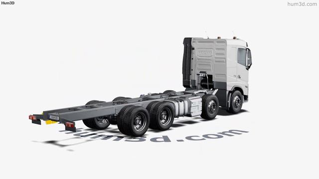 Volvo FH 540 Sleeper Cab Chassis Truck 4-axle 2021 3D model by Hum3D.com смотреть онлайн