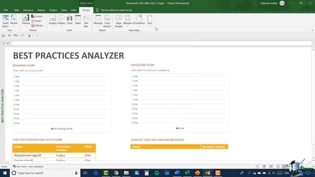 Using Advanced Reporting in Microsoft Project 2019