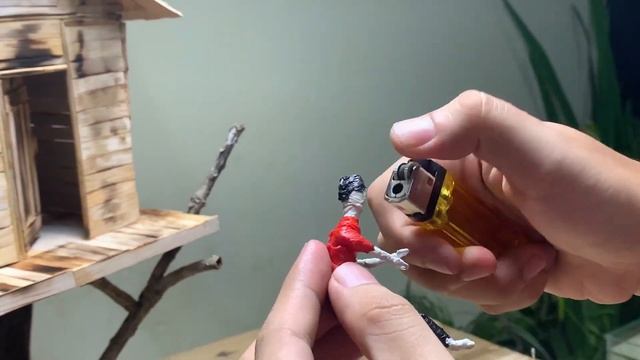 Making Fishing Fisherman Aquarium Decorations In Floating House - DIY AQUARIUM DECORATIONS
