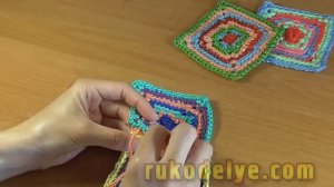 Соединение квадратных мотивов. Вязание крючком соединение мотивов иглой