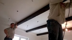 монтаж полиуретановых балок часть 2, ремонт квартир и домов в виннице