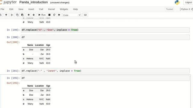 How to replace values in Pandas data frame  | replace method | Introduction to Pandas tutorials