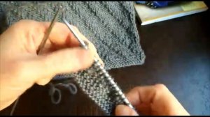 Стильный и простой мужской шарф спицами. МК. Stylish and simple men's scarf with knitting needle.