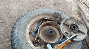 Сломалось колесо на телеге мотоблока