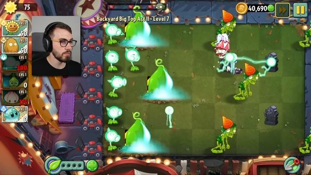 I Survived the Zombie Circus and Unlocked TIGER GRASS! (Plants vs Zombies 2) смотреть онлайн