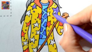 Раскраска. Девушка с собакой! Videos for Children. Coloring with markers by BAMBUSYA. Girl and dog!