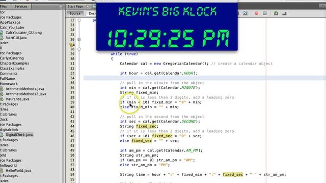 DigitalClock made in Java смотреть онлайн