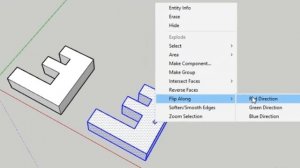 Cara Mirror di Sketchup