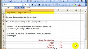 AM 4713 Compare and merge worksheets Microsoft Excel 2003 ECDL Advanced ITQ3