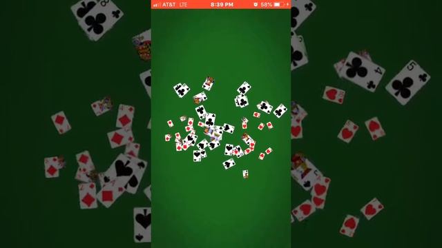 Solitaire win animation #1