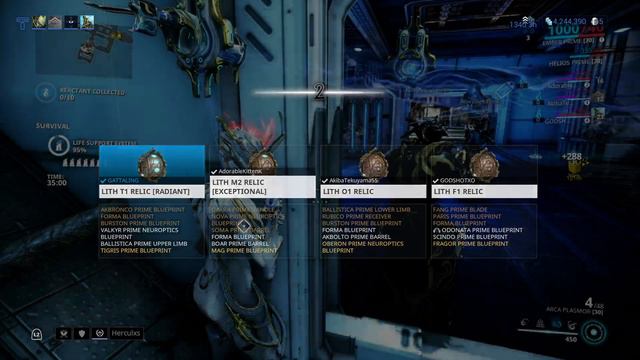 Warframe opening relics hr long survival -MR25 смотреть онлайн