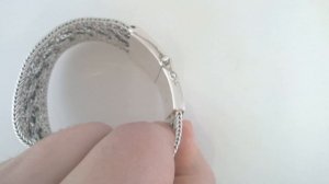 Широкий мужской серебряный плетенный браслет 4k