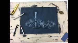 Мастер-класс по графике «Свеча горела» | Как нарисовать свечку поэтапно