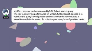 MySQL : Improve performance on MySQL fulltext search query