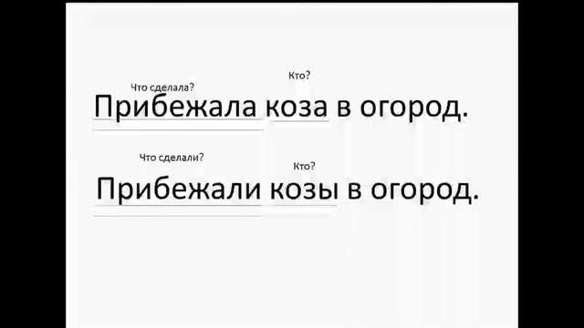 Глагол. Число глагола.