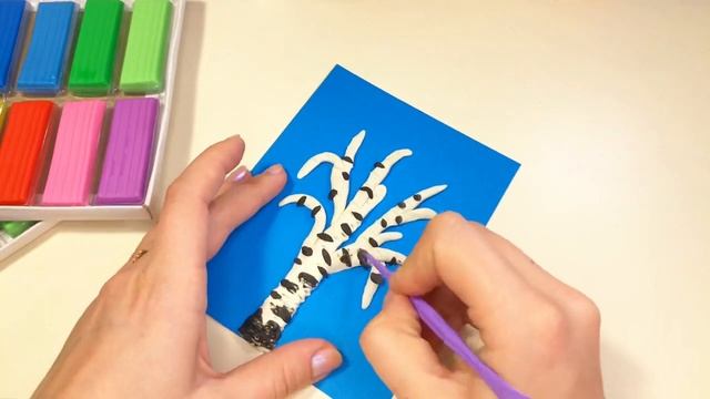 “Осенняя берёзка» видеоуроки по лепке для детей 6-7 лет #октябрь #поделки #деревья #лепка #осень смотреть онлайн