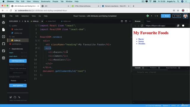 8 JSX Attributes & Styling React Elements смотреть онлайн