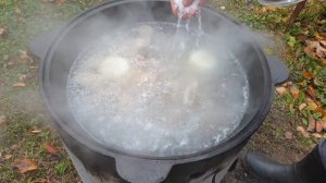 ШУРПА В КАЗАНЕ НА КОСТРЕ | SHURPA | LAMB SOUP WITH CHICKPEAS