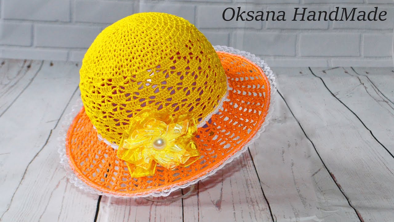 Шляпа крючком. Мастер класс. Hat crochet.