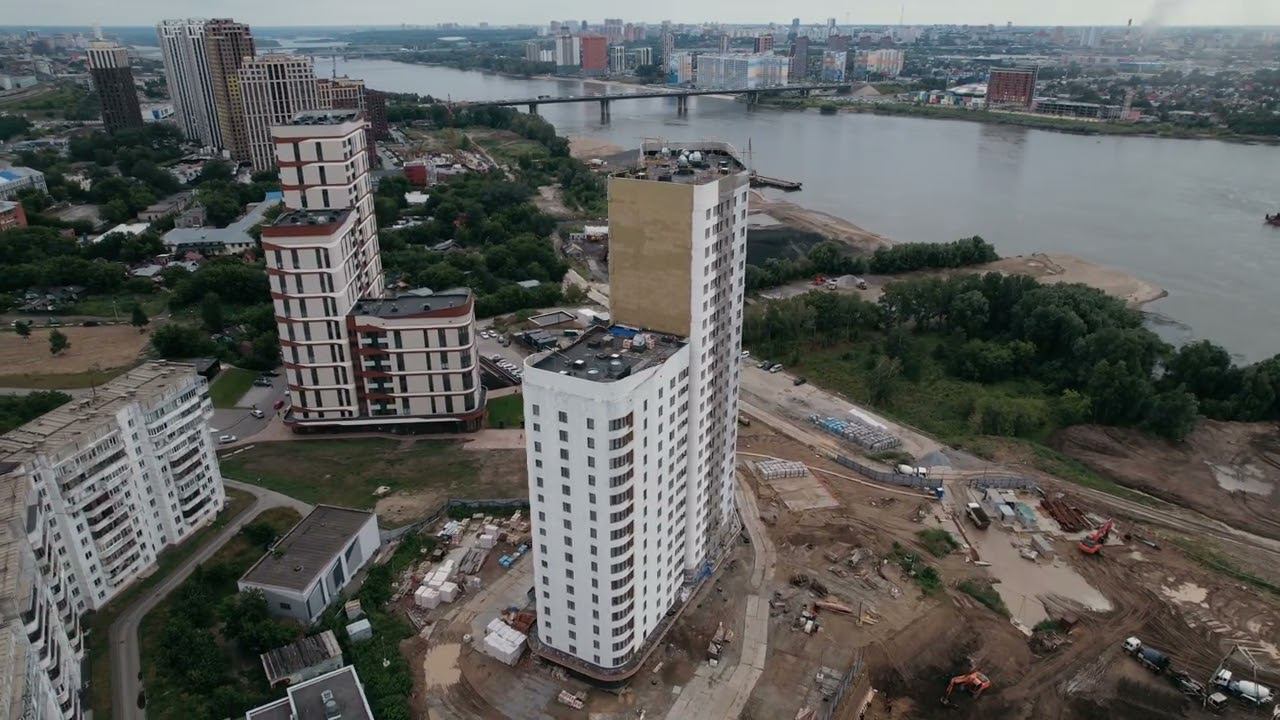 Квартал "Беринг" в Новосибирске - Ход строительства Июль 2024 смотреть онлайн