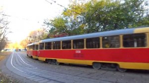 Трамваи Tatra-t3 (МТТЧ) №1357 + №1358 (СМЕ) в раритетной окраске!