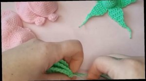 Вяжем розу крючком // Мастер класс // 2 часть