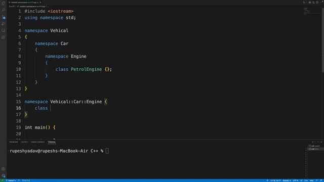 Nested Namespace In Cpp17