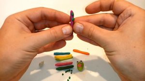 Лепка осьминога из пластилина. Простые фигурки из пластилина для детей.