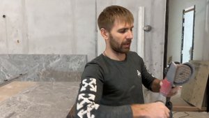 Запил под 45° крупноформатный плиты