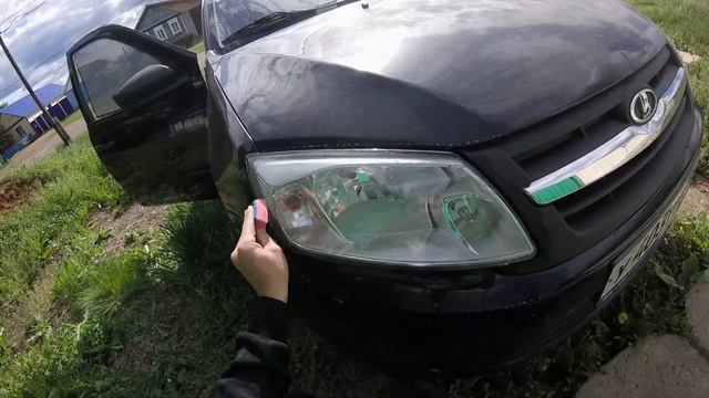 Тонировка передних фар на Grante смотреть онлайн