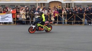 Стантрайдер Фома Калинин на закрытии мотосезона в СПб 2019.