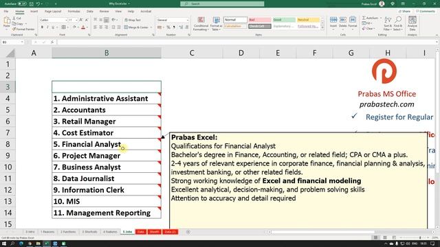 Excel for Beginners Part 7 | Jobs Available for Microsoft Excel Experts