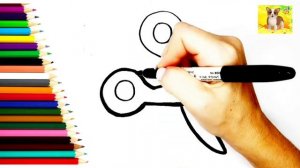 Как рисовать НОЖНИЦЫ.Рисунок для детей НОЖНИЦЫ#рисунок#дети#