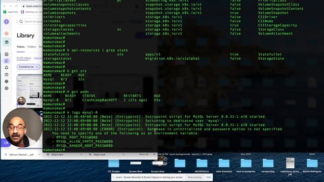 CKA Lab 1 (Kubernetes Certification): Statefulset: get the status and explain why PVCs are mounted смотреть онлайн