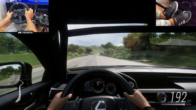 Forza Horizon 5 Xbox Series S LEXUS RC F Rocket Bunny  Steering Wheel Gameplay