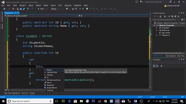 ABSTRACT PROPERTIES IN C# (URDU / HINDI) смотреть онлайн