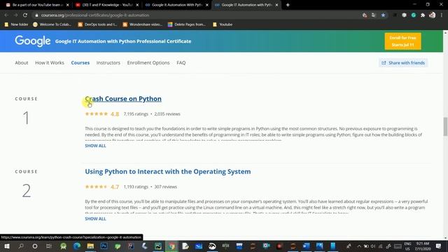 Free Google IT Automation with Python Professional Certificate | Google Python  Certifications