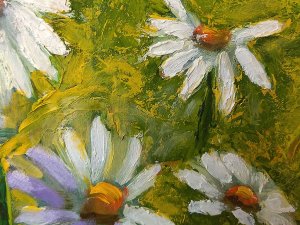 Картина маслом Ромашки. Живопись маслом