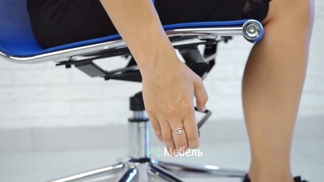 Компьютерное кресло Reus темно-синее (видеообзор) смотреть онлайн