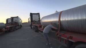 Грузим трубы, сдвижка раздвижка трала ?#трал #volvo #негабарит