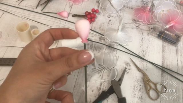 #светильникизкапрона МК Светильник «Сакура» Цветы из капрона ?Часть 1 смотреть онлайн