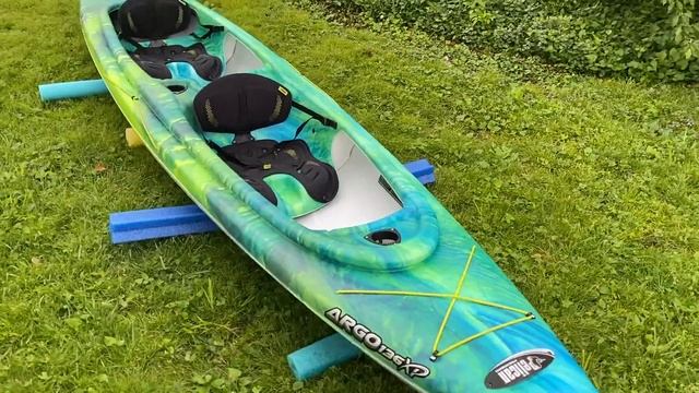 Tandem Kayak Review of the Pelican Argo 136XP Tandem Sit Inside SIS Kayak in Borealis Color смотреть онлайн