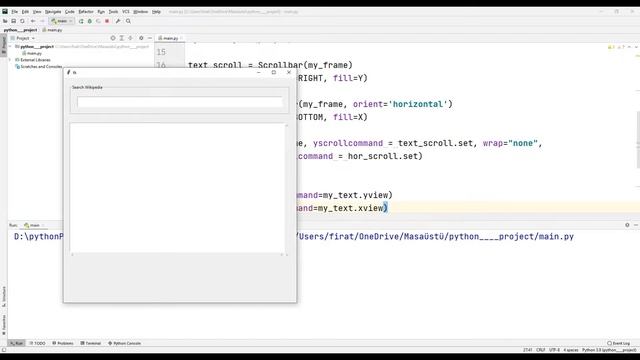 How to create Wikipedia App - Python Tkinter GUI