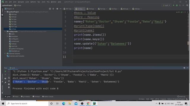 #8 What is Dictionary & its Functions in Python | Python Tutorial For Absolute Beginners In Hindi