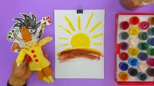 Рисуем СОЛНЦЕ и Природу красками гуашь - Лений лагерь - 26 мая