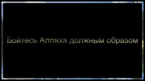 Абу Яхья Крымский: Бойтесь Аллаха должным образом
