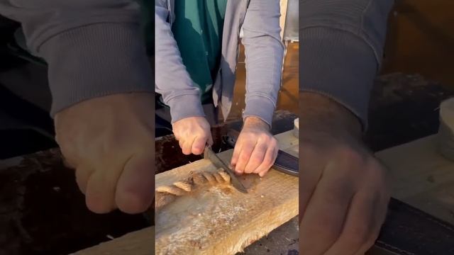 Проверяю заточку ножа с лучшей сталью мозаичный Дамаск #knife #diycrafts #blade