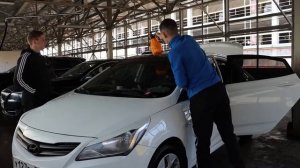полоска тонировки на лобовое Solaris #авто#солярис#валерич