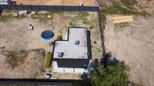 Баня из газобетона с плоской кровлей - построена компанией Рам Вилла